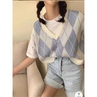 Gl15 - áo gile len ulzzang dáng ngắn