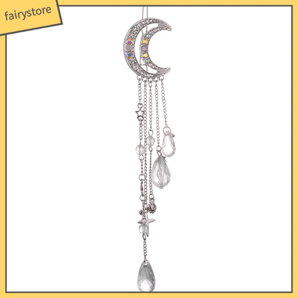 Kẹp Tóc Hình Trăng Lưỡi Liềm Đính Đá Thời Trang