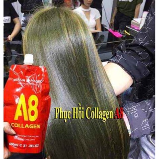 Hấp ủ tóc hư tổn collagen a8 600ml cao cấp