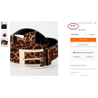 < NEWLOOK chính hãng> Thắt lưng da báo xuất Anh