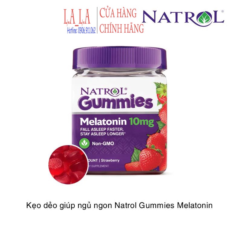 Kẹo ngủ ngon 5mg-10mg Natrol Melatonin Gummies HỎA TỐC