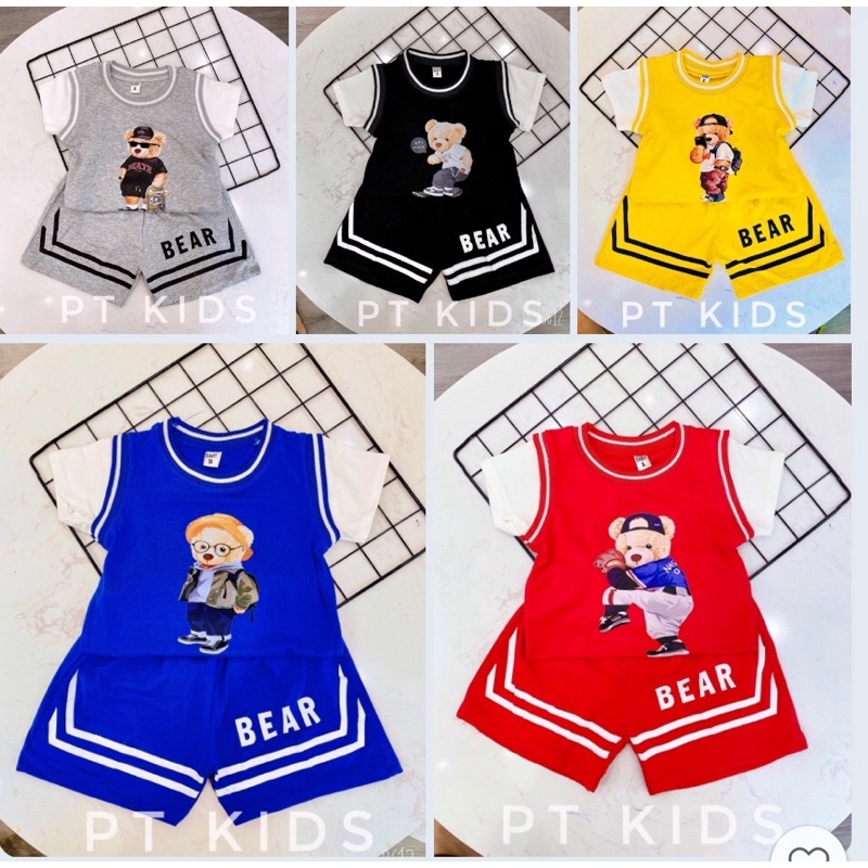 Bộ thể thao gấu Teddy cực COOL cho bé trai - BTTG