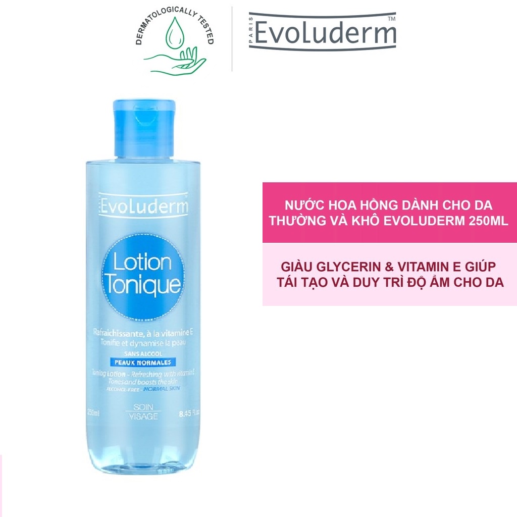 Nước Hoa Hồng Evoluderm Se Khít Lỗ Chân Lông, Dưỡng Ẩm Và Làm Sạch 250ml