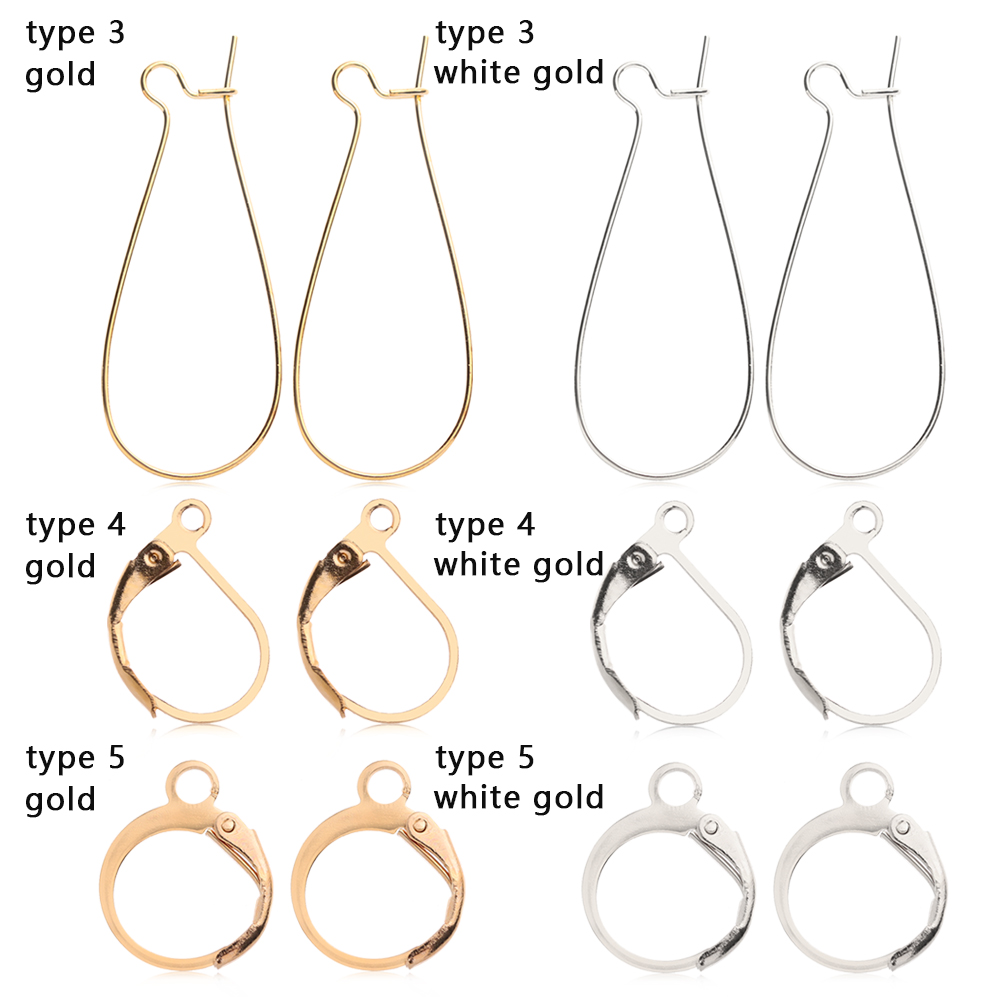 (Hàng Mới Về) Set 20 Móc Khuyên Tai Bằng Đồng Làm Đồ Trang Sức Thủ Công