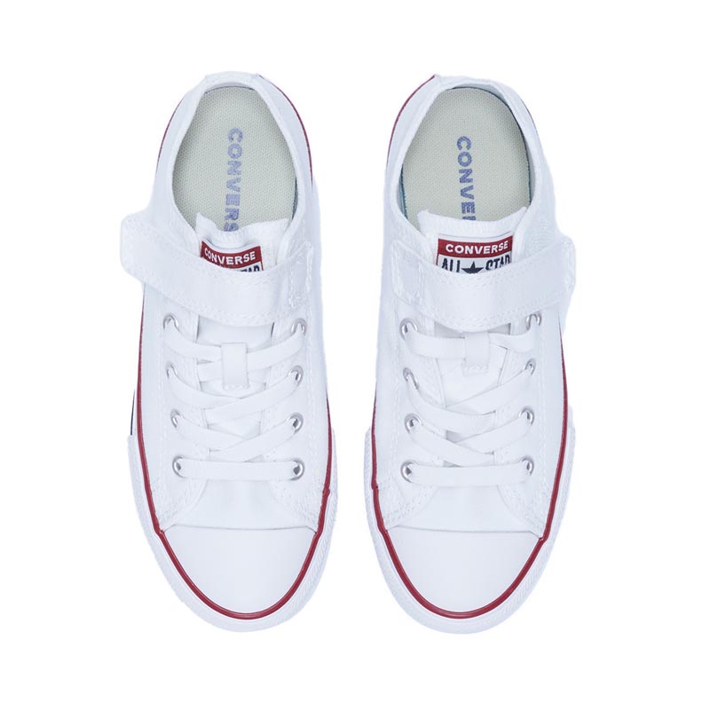 CONVERSE GIRLS CHUCK TAYLOR ALL STAR 1V EASY-ON SNEAKERS-WHITE/WHITE/NATURAL