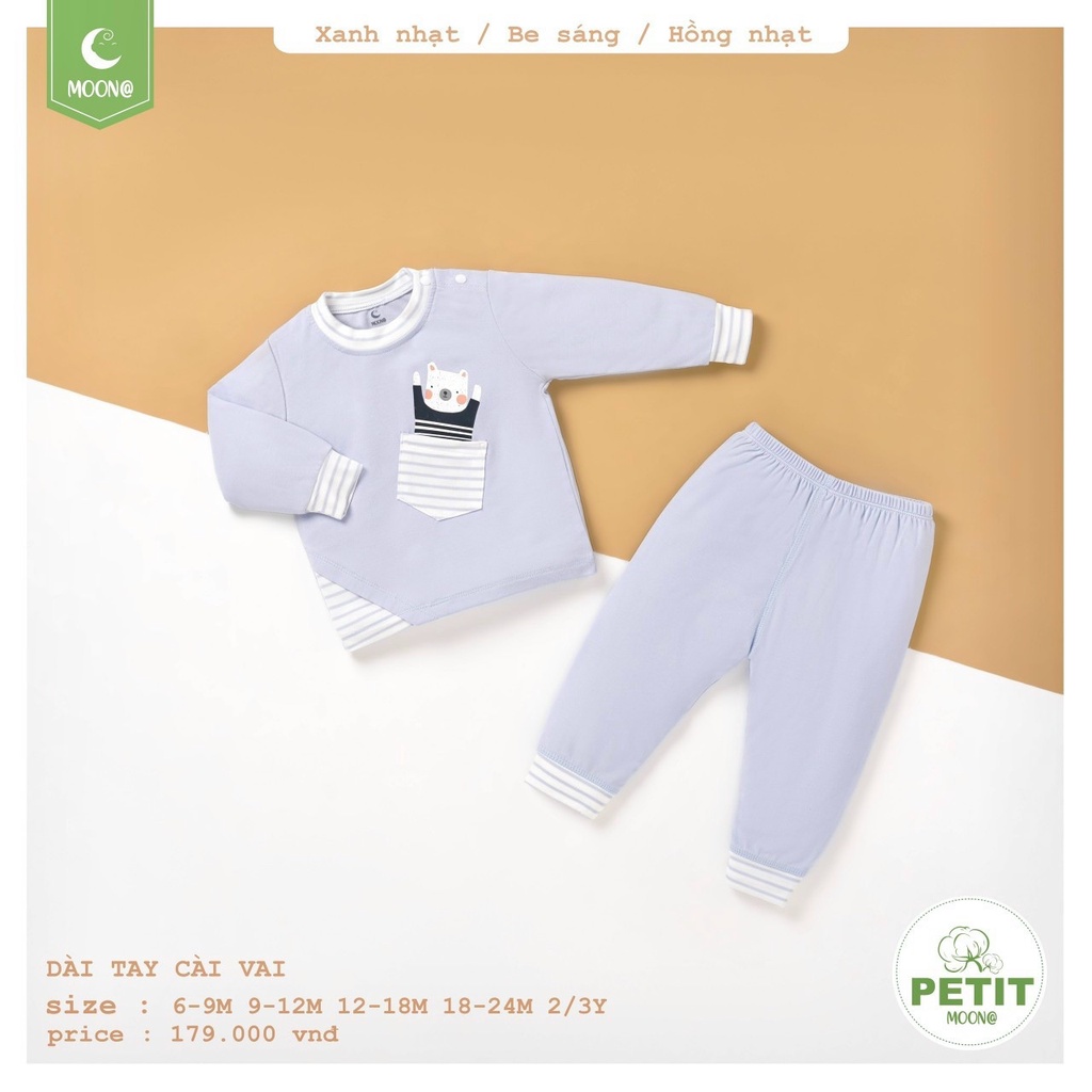 Bộ dài tay Moon chất petit cao cấp
