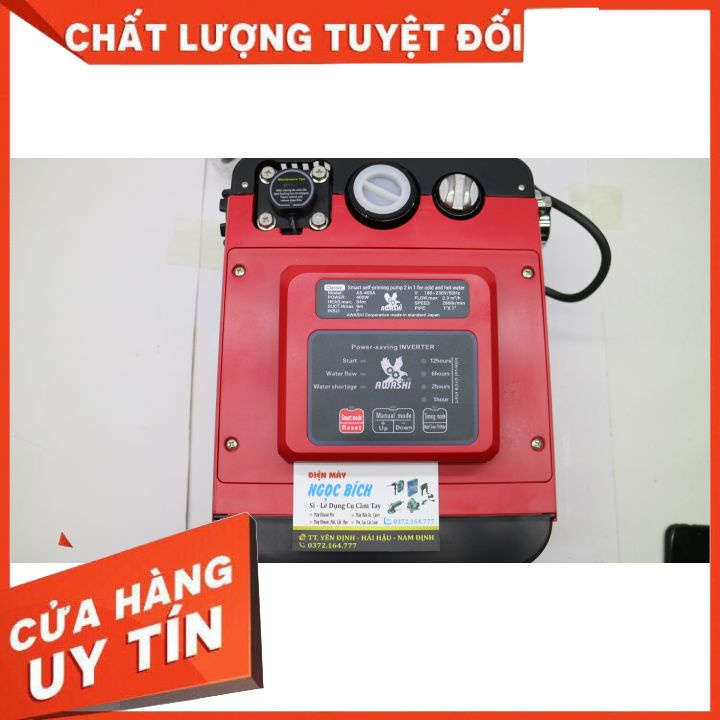 [Siêu Bền Bảo Hành 3 Năm] Bơm Tăng Áp 400A AS400 AWASHI Thông Minh Bơm Được Nước Nóng Hàng Chính Hãng