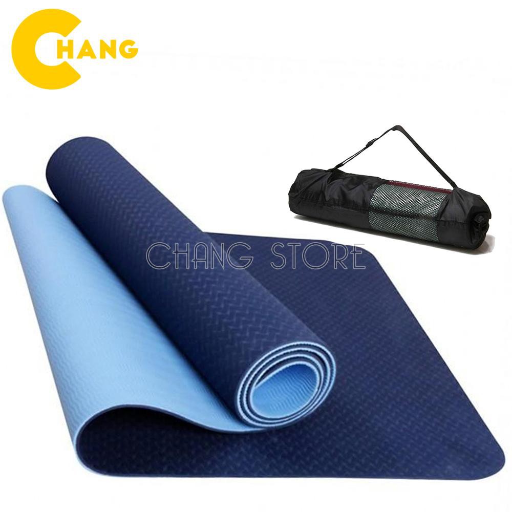 Thảm tập Yoga/ Gym TPE 2 Lớp Cao Su Non Dày, Êm Chống Trơn Trượt