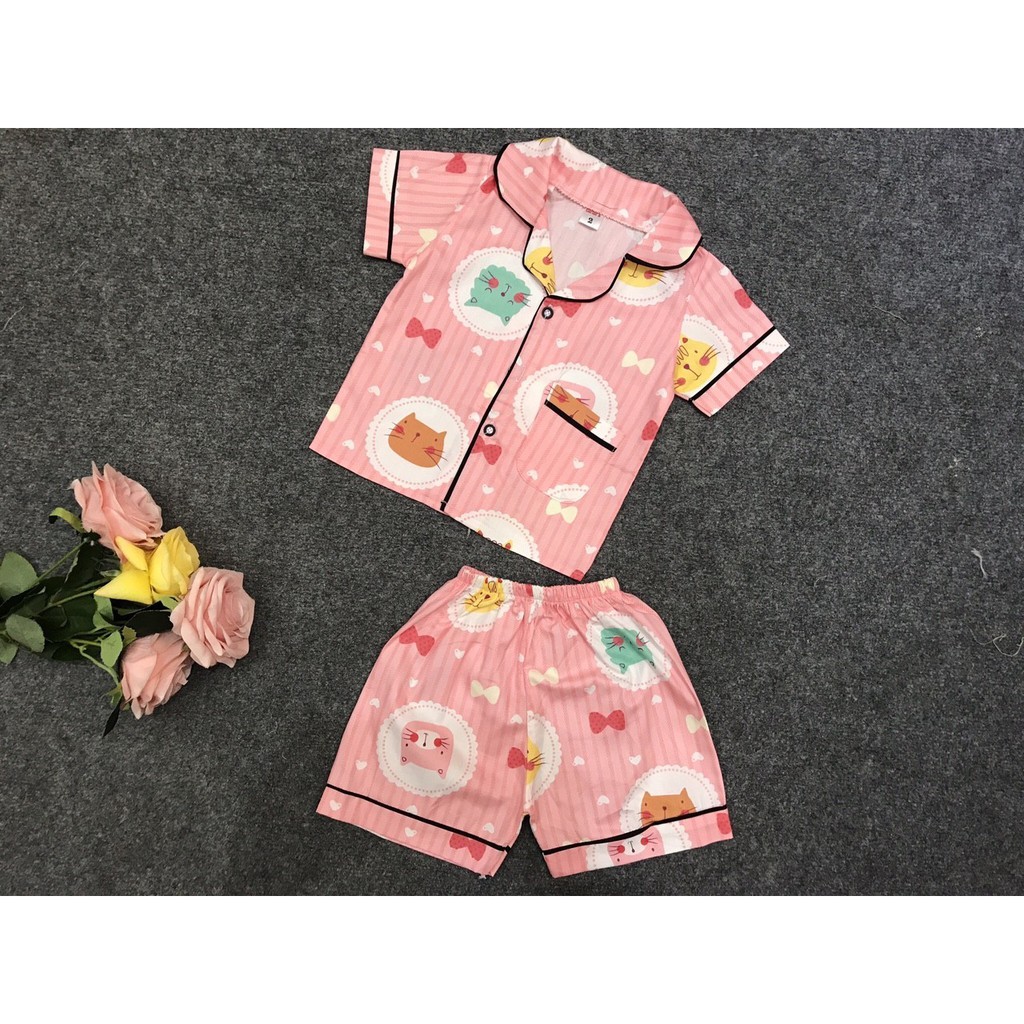 Bộ Pyjama thô lụa cho bé