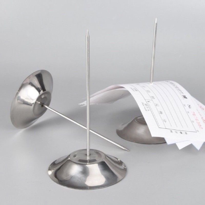 Cây ghim bill giấy hóa đơn Cây cắm order inox xiên order inox