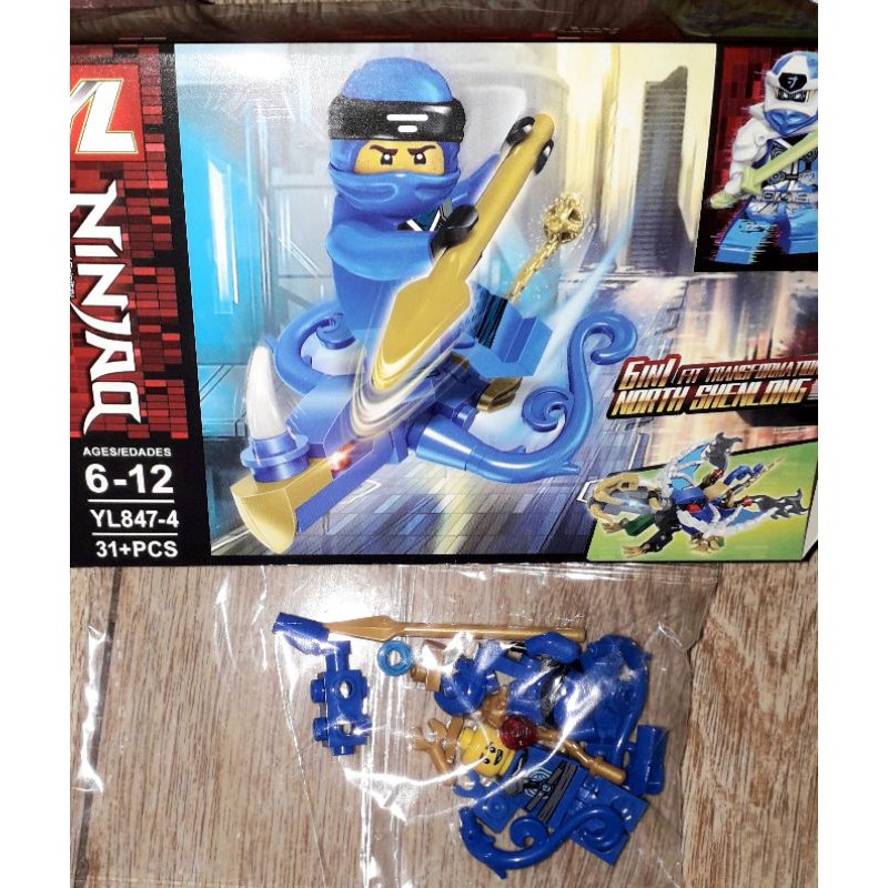 Lắp ráp 1 hộp LegoNinja Kỳ Lân 847 có nhiều chi tiết