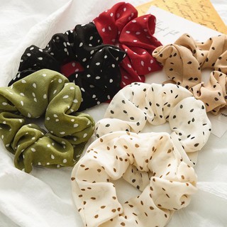 Cột tóc Scrunchies chấm bi nhiều màu cute