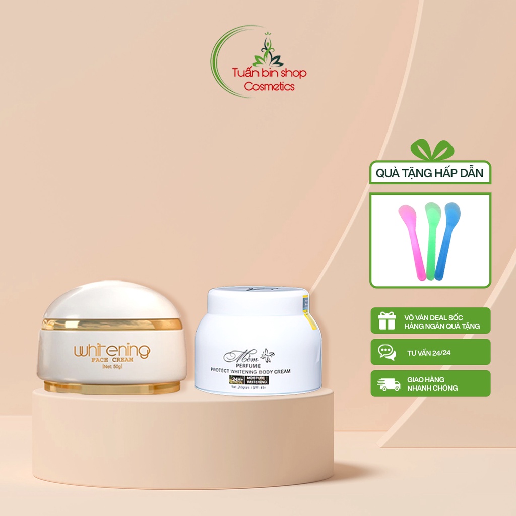 Bộ sản phẩm kem dưỡng da mịn màng Acosmetics (Kem face Pháp và Kem body mềm)