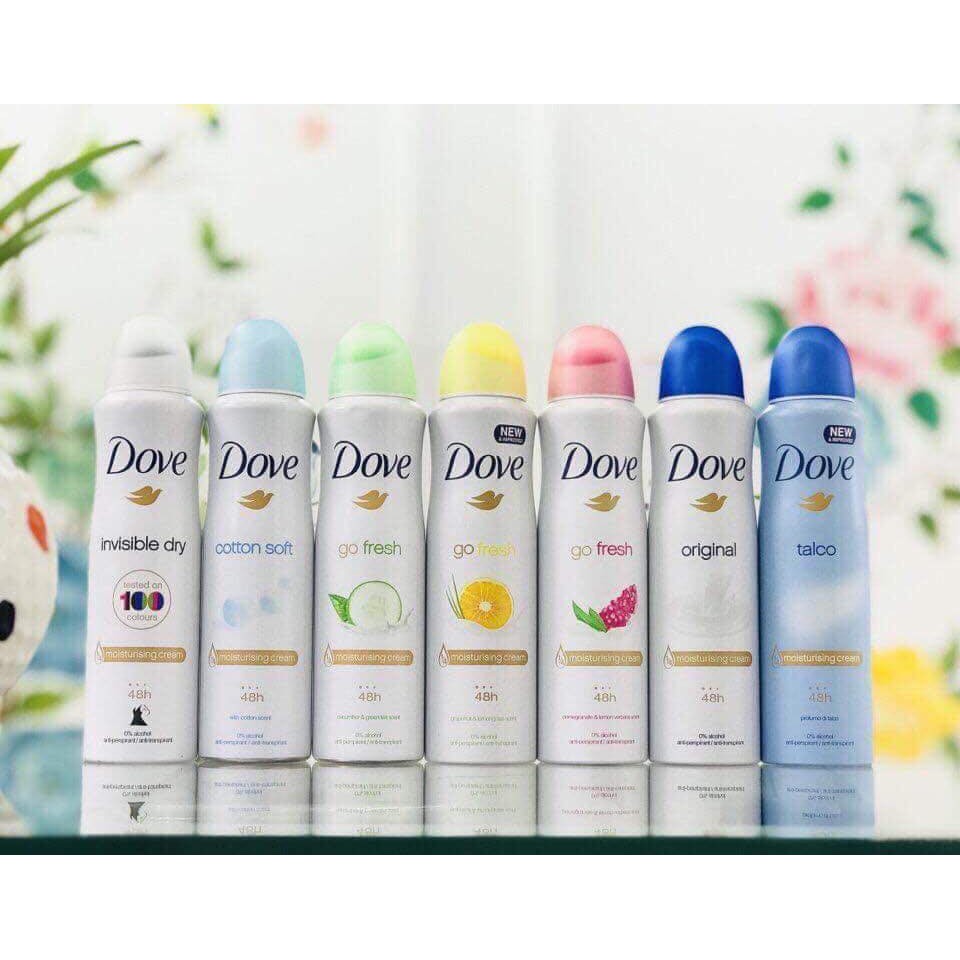 [Chuẩn Auth] Xịt ngăn mùi toàn thân Dove Moisturising 48h 150ml