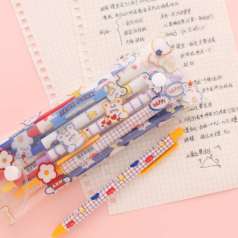 Hộp Bút Nhựa Trong Suốt Cute Đựng Bút Học Sinh VPHB1
