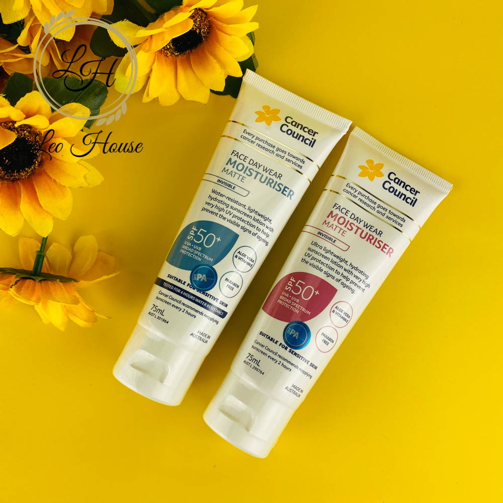 Kem chống nắng Cancer Council Face Day Wear Moisturiser Matte SPF50+