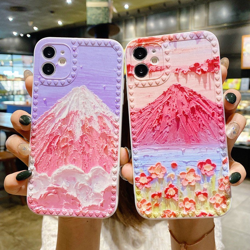 Ốp điện thoại IMD mềm chống sốc và rơi in hoa tím thịnh hành cho Iphone 12 11 Pro Max X Xs Max 7 8 6 6s Plus