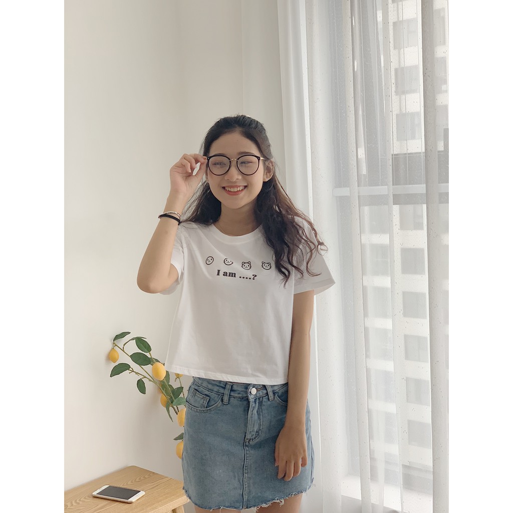 áo phông dáng ngắn mèo CRT31 1994closet