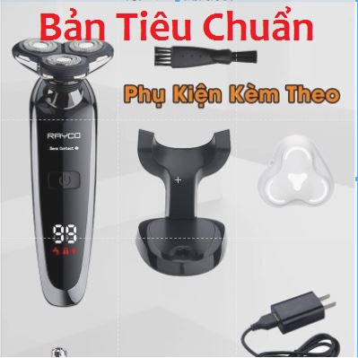 Máy Cạo Râu Cao Cấp 4d Shaver , Máy Cạo Râu Đa Năng Cầm Tay 3 Lưỡi Kép,Dao Cạo Êm,Chống Nước,Sạc Pin Nhanh - MCR01