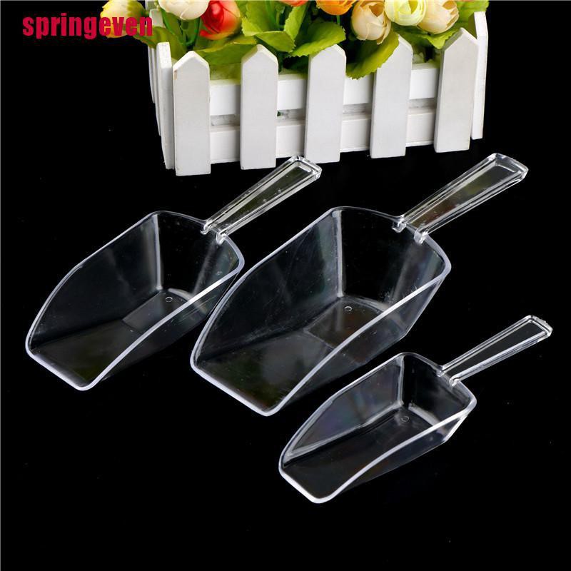 Set 3 Muỗng Nhựa Xúc Đá Trong Suốt Tiện Dụng