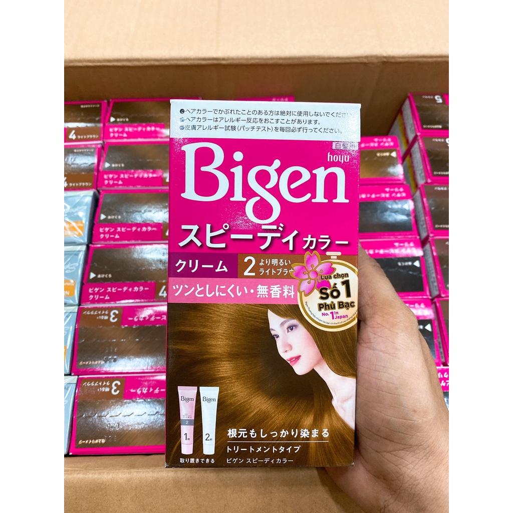 (SX Nhật Bản) Thuốc nhuộm tóc phủ bạc 100% Bigen Nhật Bản 80g đủ màu nhập khẩu