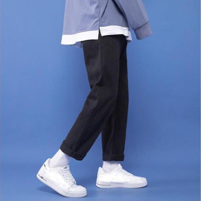 Quần Jeans, baggy jean đen nam ống suông, rộng, hottrend 2021 QD35