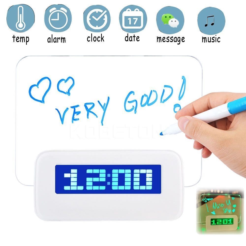 Đồng Hồ LED Huỳnh Quang Báo Thức