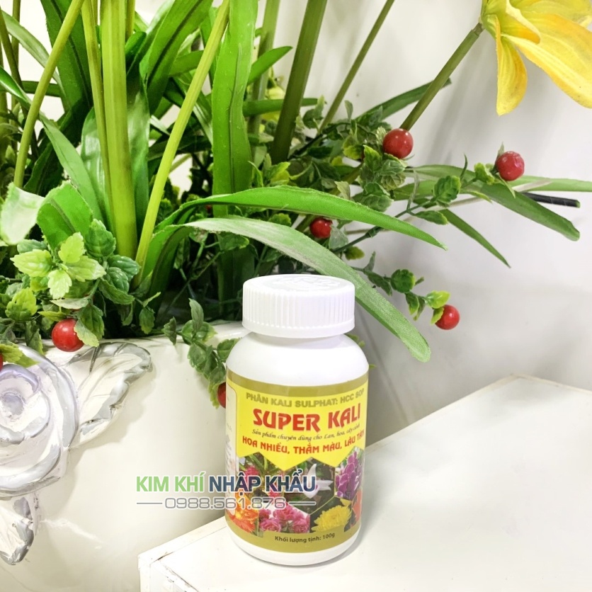 Super kali cho lan, phân bón super kali giúp cây ra hoa nhiều lọ 100g - T213