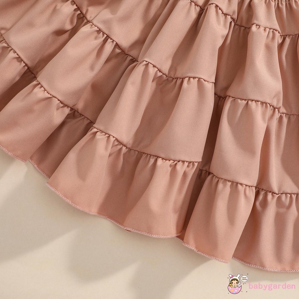 Bộ Áo Thun Tay Dài Màu Trơn Phối Chân Váy Xếp Ly Thời Trang Cho Bé Gái