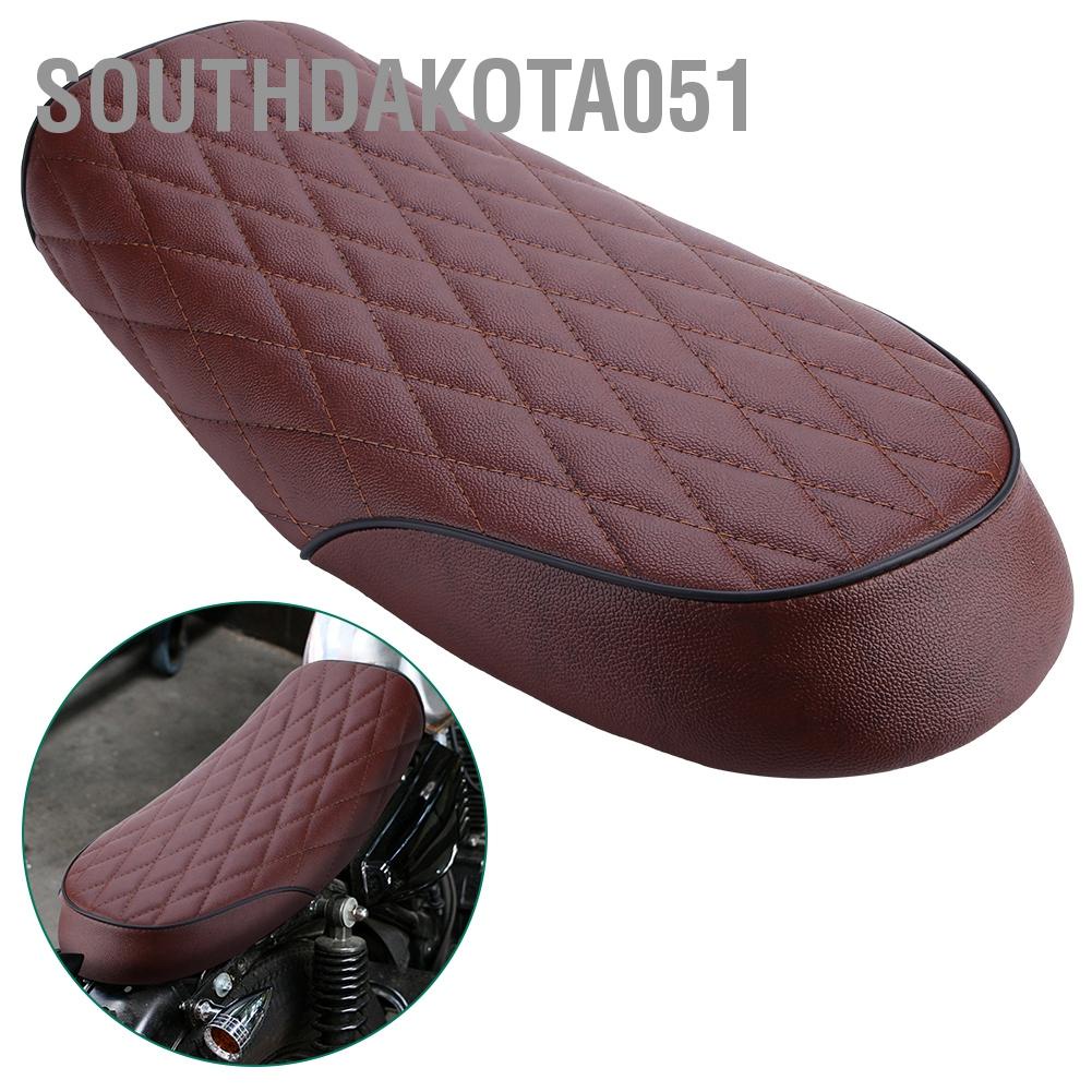 Yên ghế sau da PU phẳng phong cách cổ điển cho xe máy CB CL AX100 CG125 Cafe Racer