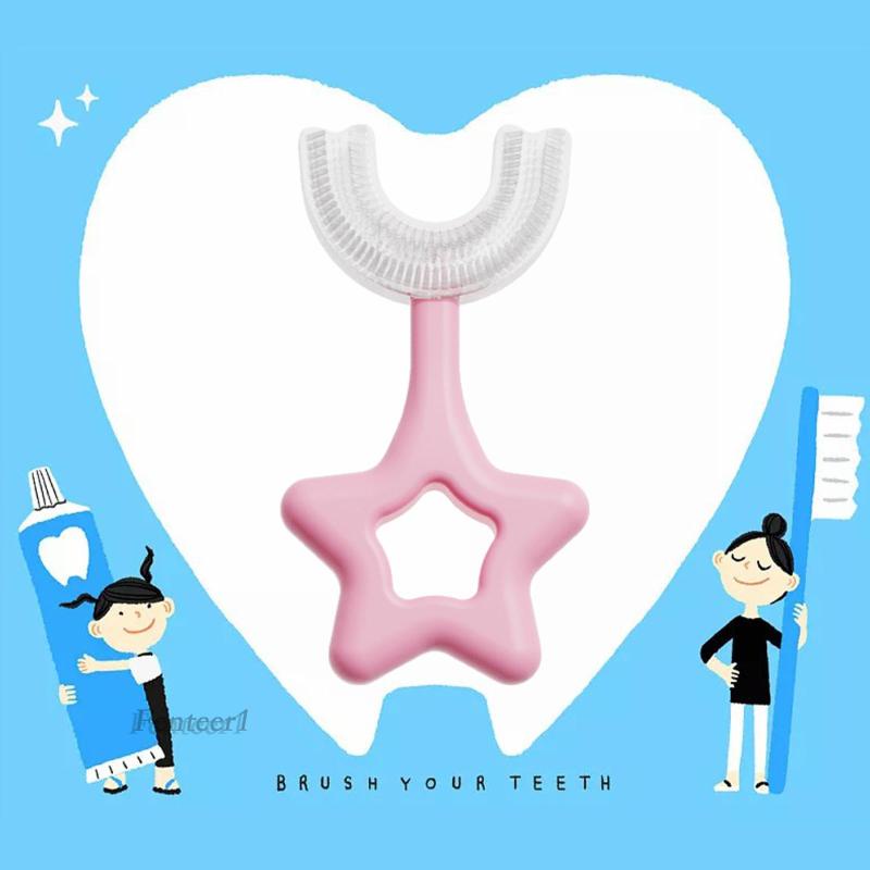 Bàn Chải Đánh Răng Silicon Mềm Mại Hình Chữ U Fenteer1 Cho Bé