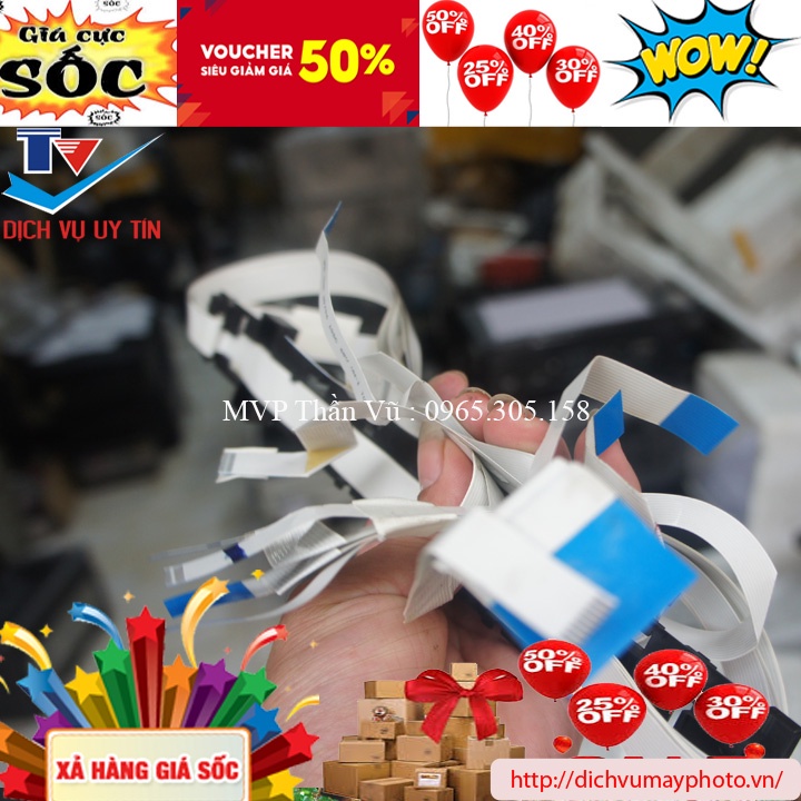 Bộ cáp đầu in máy in màu Epson 1390 1430 1400