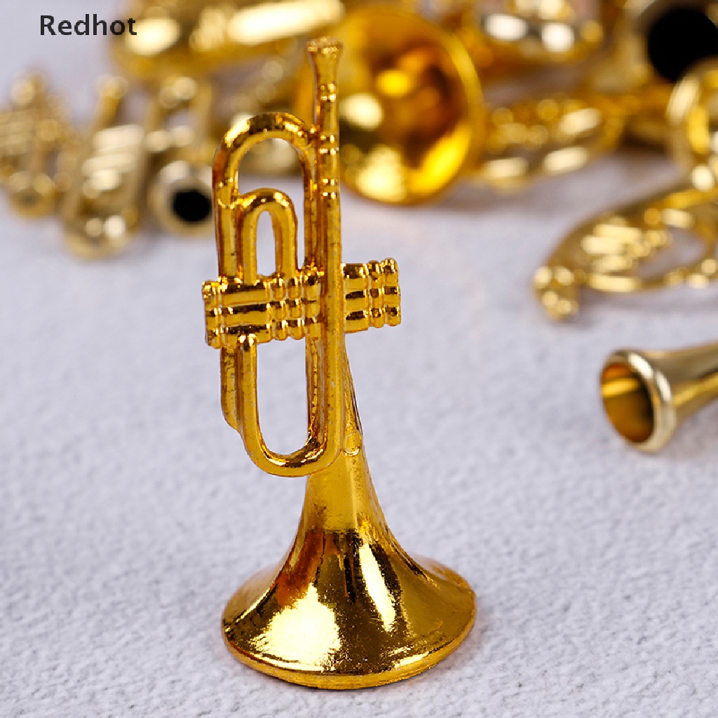 &lt; Redhot &gt; Nhạc Cụ Treo Trang Trí Cây Thông Noel Mini Bằng Nhựa Màu Vàng