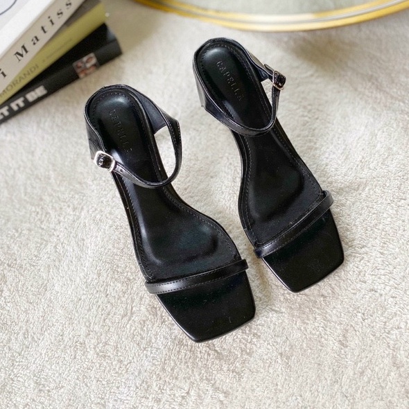 Dép Guốc Nữ CAPELLA Quai Ngang Gài Bo Gót Cao 6p