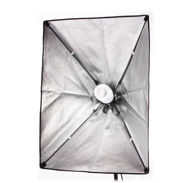 Bộ đèn studio led40w 6000k cfl daylight kèm softbox 50x70 có chân đèn, hỗ trợ hắt sáng chụp ảnh sản phẩm