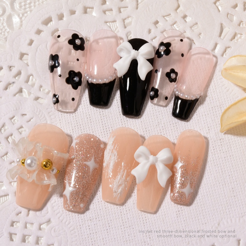 Charm nơ nail phụ kiện giá rẻ dùng kèm với sơn móng tay trang trí VUA SƠN AS