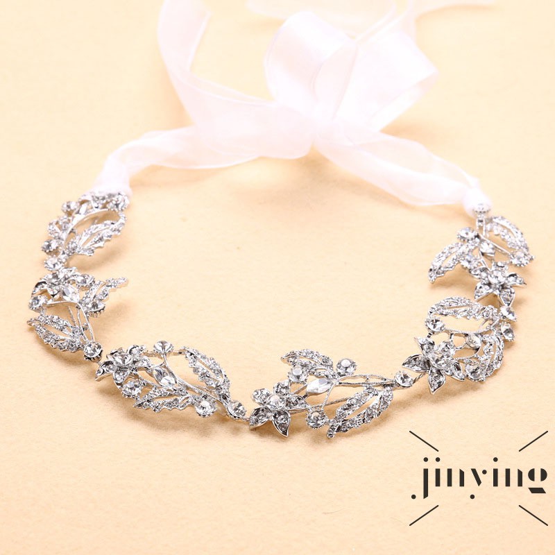 GETNOIVAS Băng đô phối ren đính đá thời trang xinh xắn cho nữ