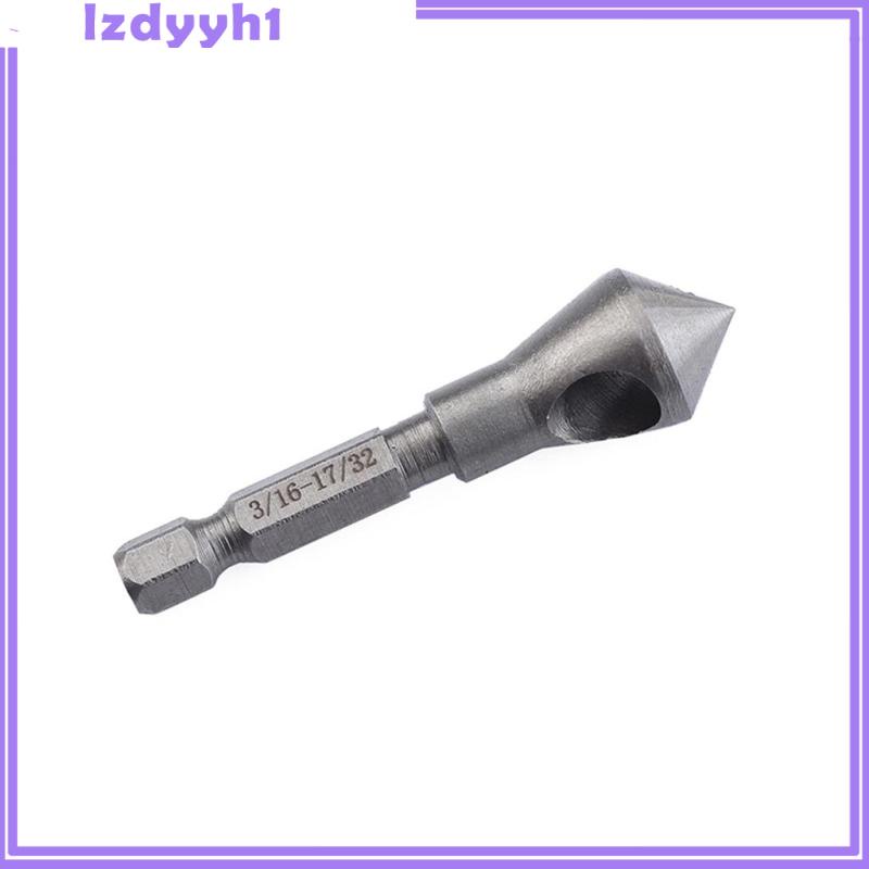 JoyDIY  3pcs Hex Blade Countersink Power Drill Bit Chamfer Oblique Hole Deburring