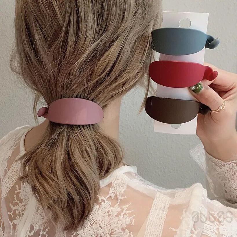 Phiên bản Hàn Quốc của Frosted Candy Color Banana Kẹp tóc phụ nữ Kẹp phía sau đầu Kẹp tóc đuôi ngựa Kẹp Kẹp cài mũ phụ tóc kiện