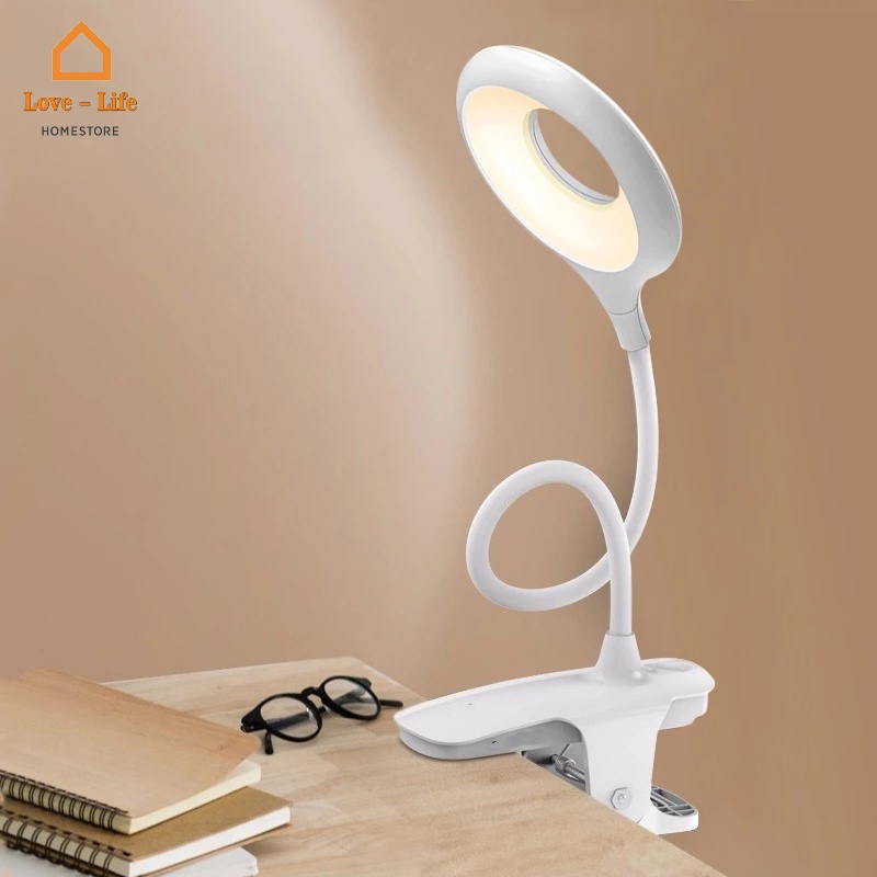 1 Đèn LED Dạng Kẹp Có Thể Xoay 360 Độ Tiết Kiệm Năng Lượng