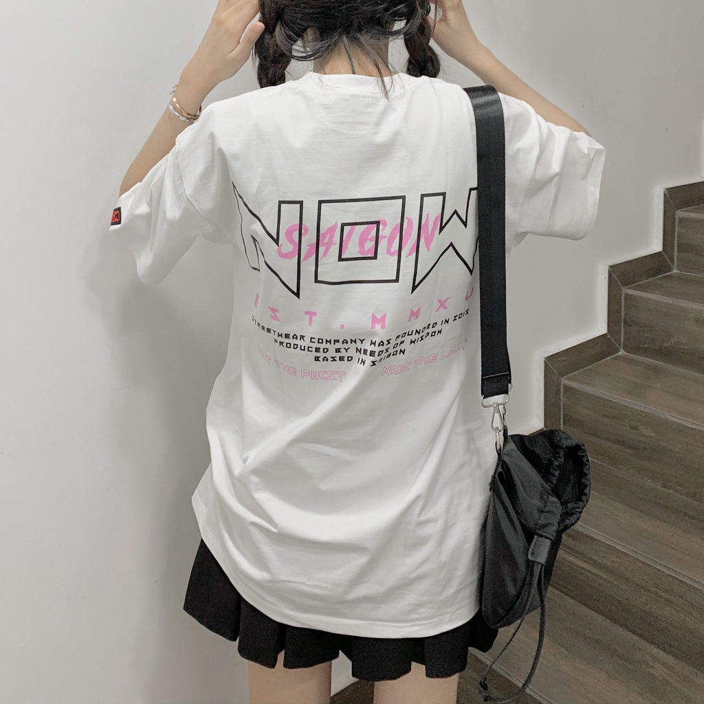Áo thun NEEDS OF WISDOM I&O Tee NOWSAIGON , tee local brand nsg tay lỡ , phông now sài gòn nam nữ signature full tag