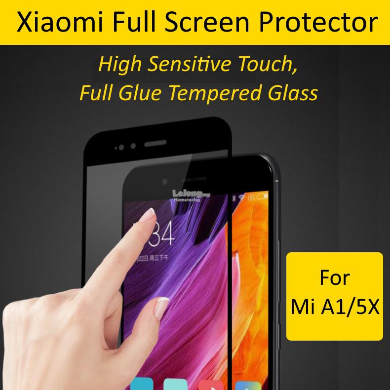 Kính Cường Lực Xiaomi Mi A1/ Mi 5x FULL màn, FULL KEO Silicon