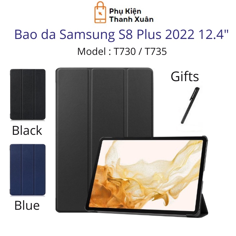 Bao da Samsung Galaxy Tab S8 Plus 2022 12.4" | Gập dựng được | Tặng kèm bút