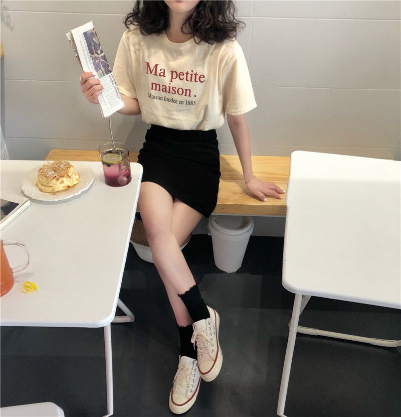 Áo thun tay lỡ form rộng phong cách hàn quốc dành cho nữ