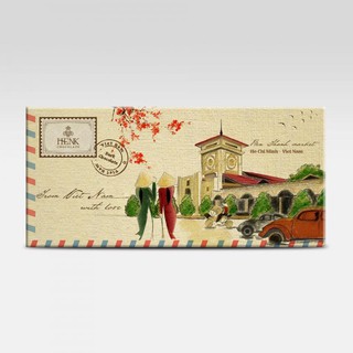 Socola đen 65% thanh 100g bì thư | Henk Chocolate