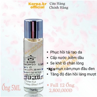 Tinh Chất dưỡng da cải thiện mụn, se khít lỗ chân lông cấp nước kiềm dầu Su:m37 Water-full Deep Effect Ampoule 5ml