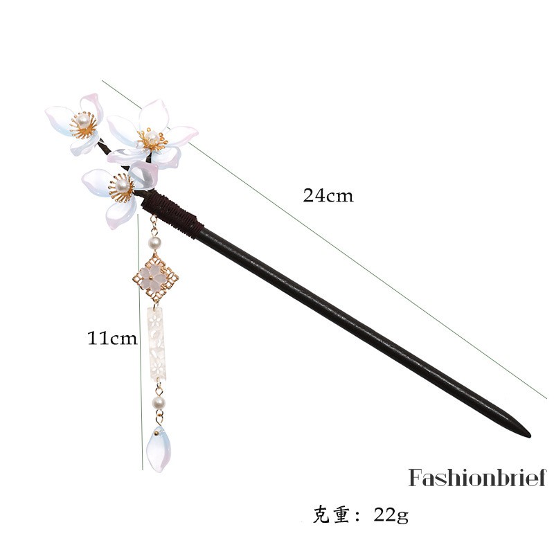 HANDMADE Trâm Cài Tóc Hình Hoa Đính Ngọc Trai Giả Xinh Xắn Cho Nữ