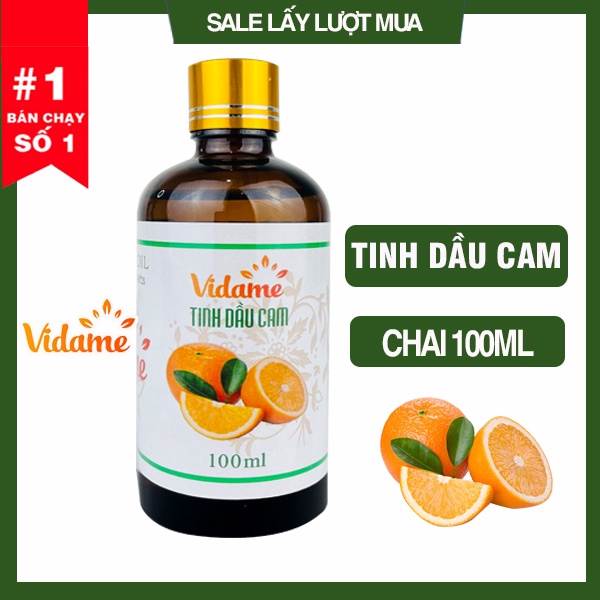 [GIÁ DÙNG THỬ] Tinh Dầu Cam 100ml VIDAME - Làm Thơm Nhà - Khử Mùi - Treo Xe ô tô Bằng Tinh Dầu Cam Ngọt Cực Kỳ Dễ Chịu