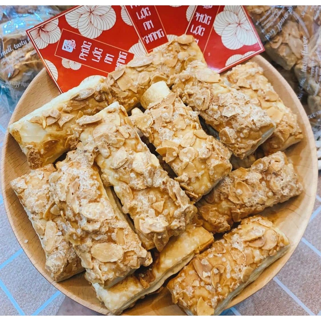 Bánh hạnh nhân ngàn lớp hộp 200gr - Hạt Homemade dành cho bà bầu và ăn kiêng eat clean [Hỏa tốc hà nội][Hana Food]