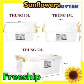 Thùng Nhựa Duy Tân trong suốt 10L - 15L - 30L - Sunflowers